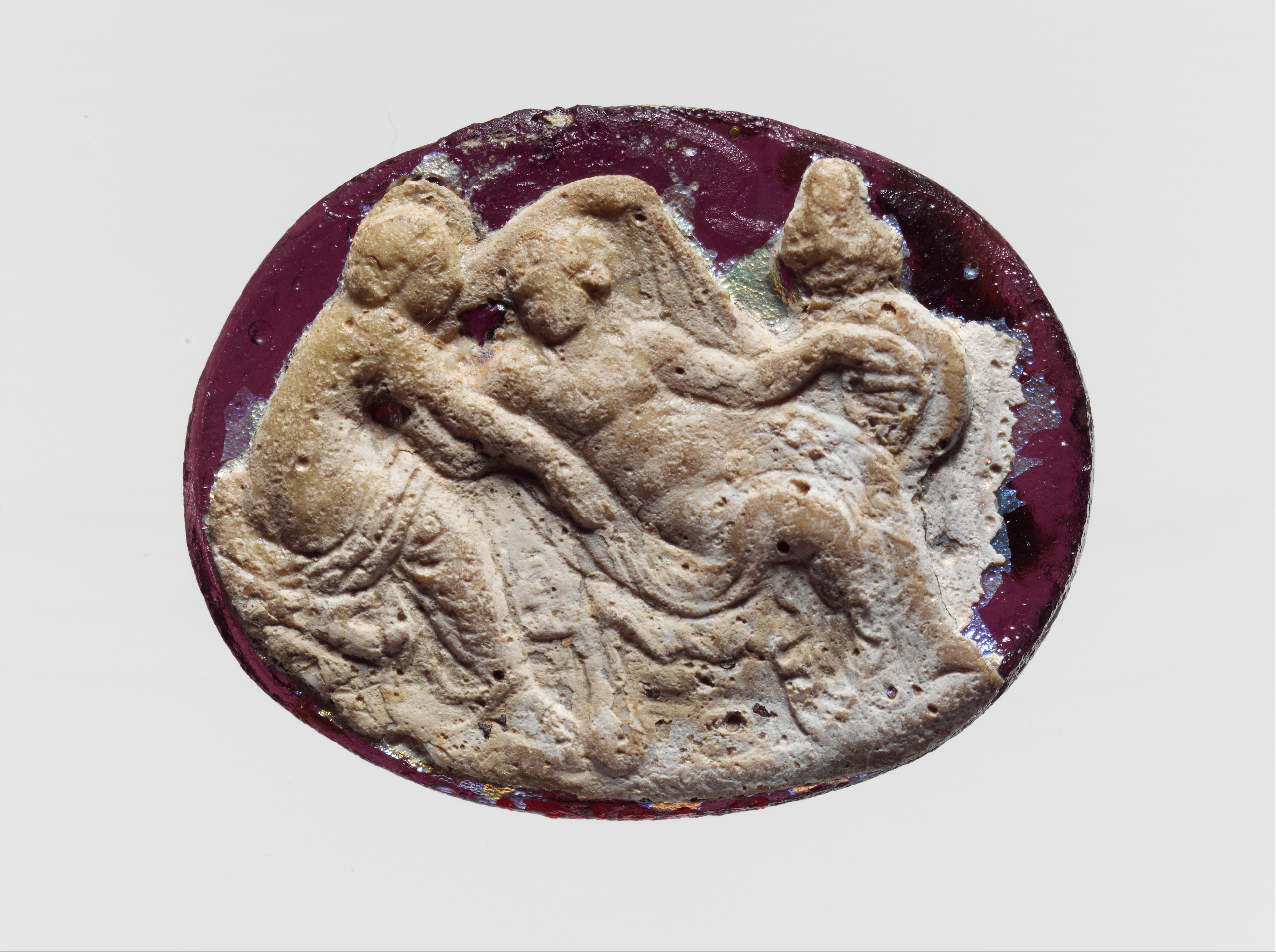Glass cameo: Dionysos and a nymph