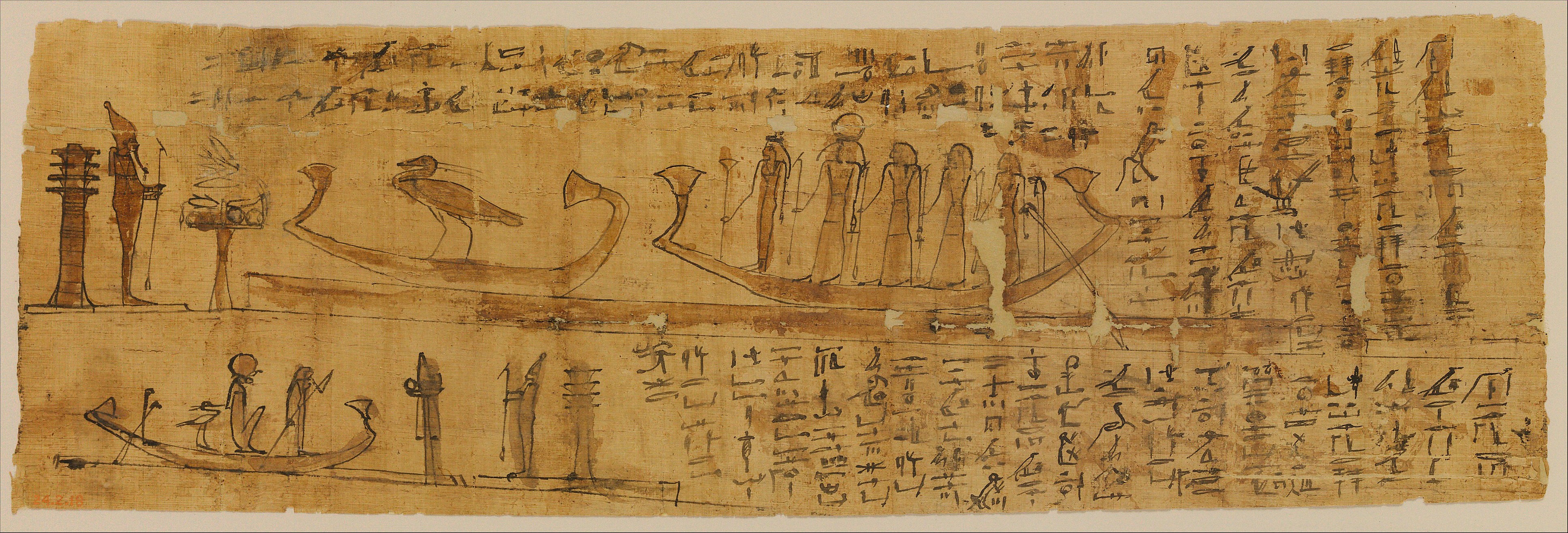 Book of the Dead Papyrus with Chapters 100 and 129