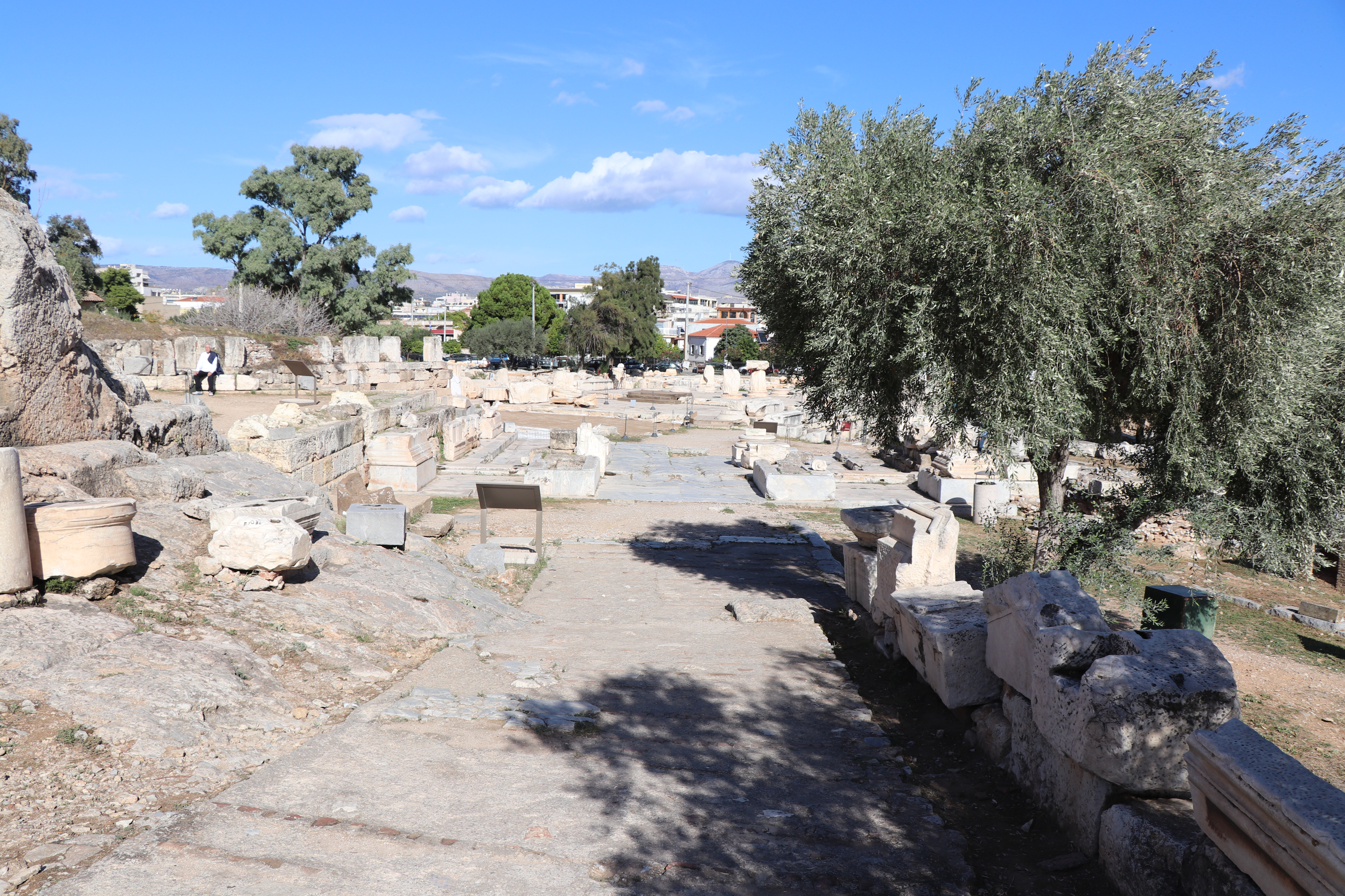 View Down the Processional Way at Eleusis