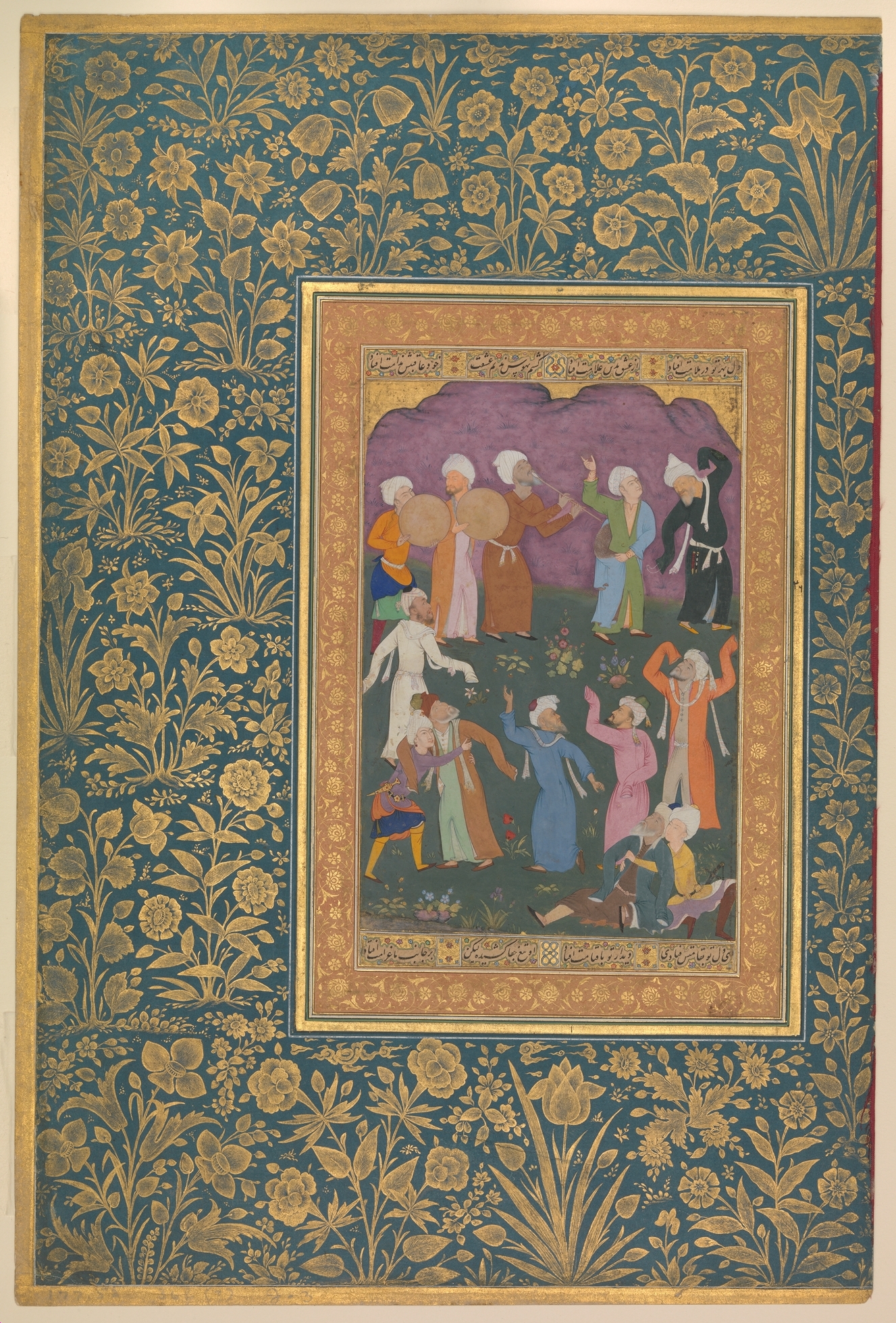 "Dancing Dervishes", Folio from the Shah Jahan Album