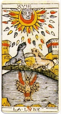 Tarot de Marseille XVIII — La Lune