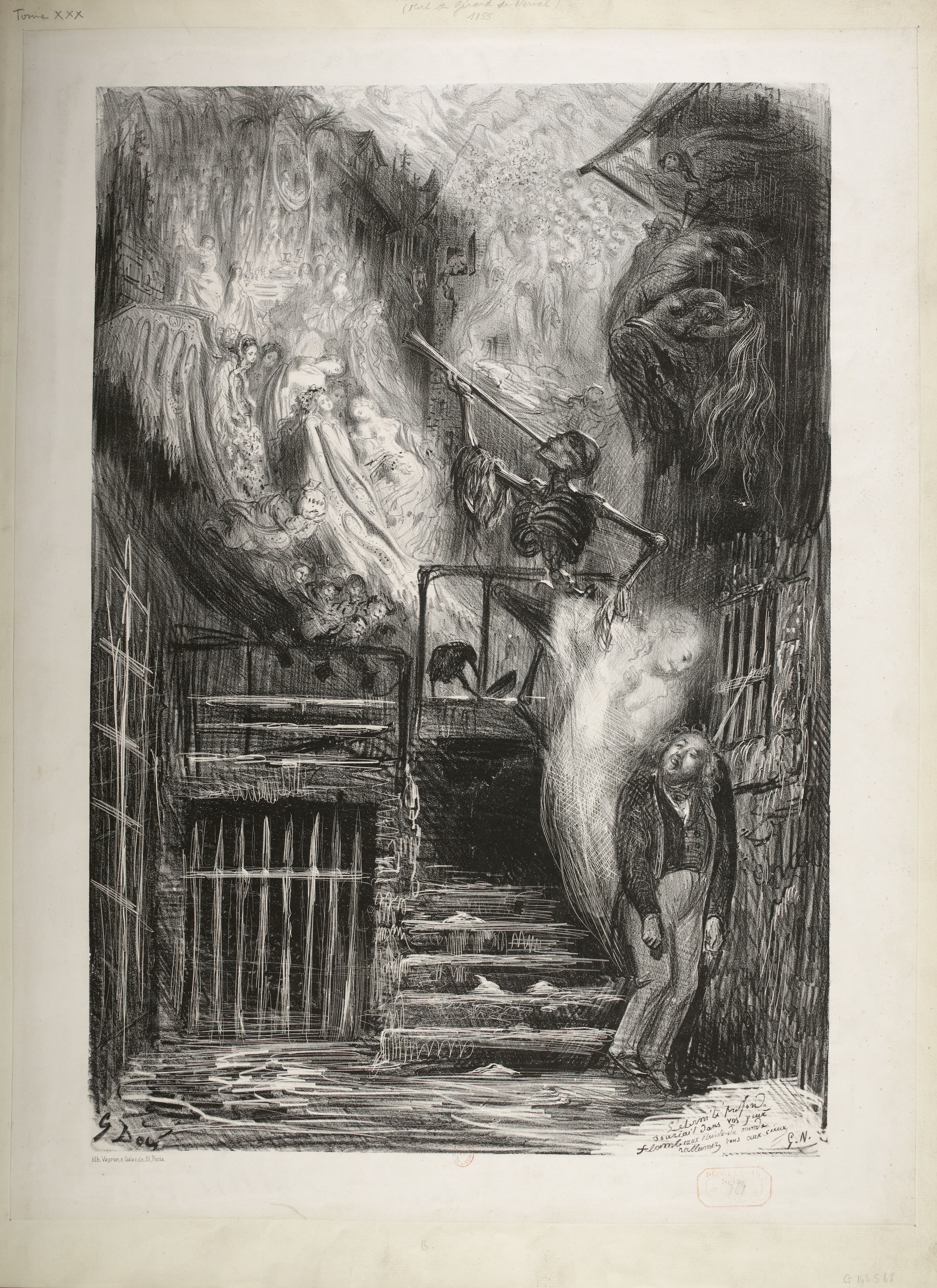 (La Rue de la Vieille lanterne) ou (Allégorie sur la mort de Gérard de Nerval) - estampe - G. Doré - btv1b10319788f.jpg