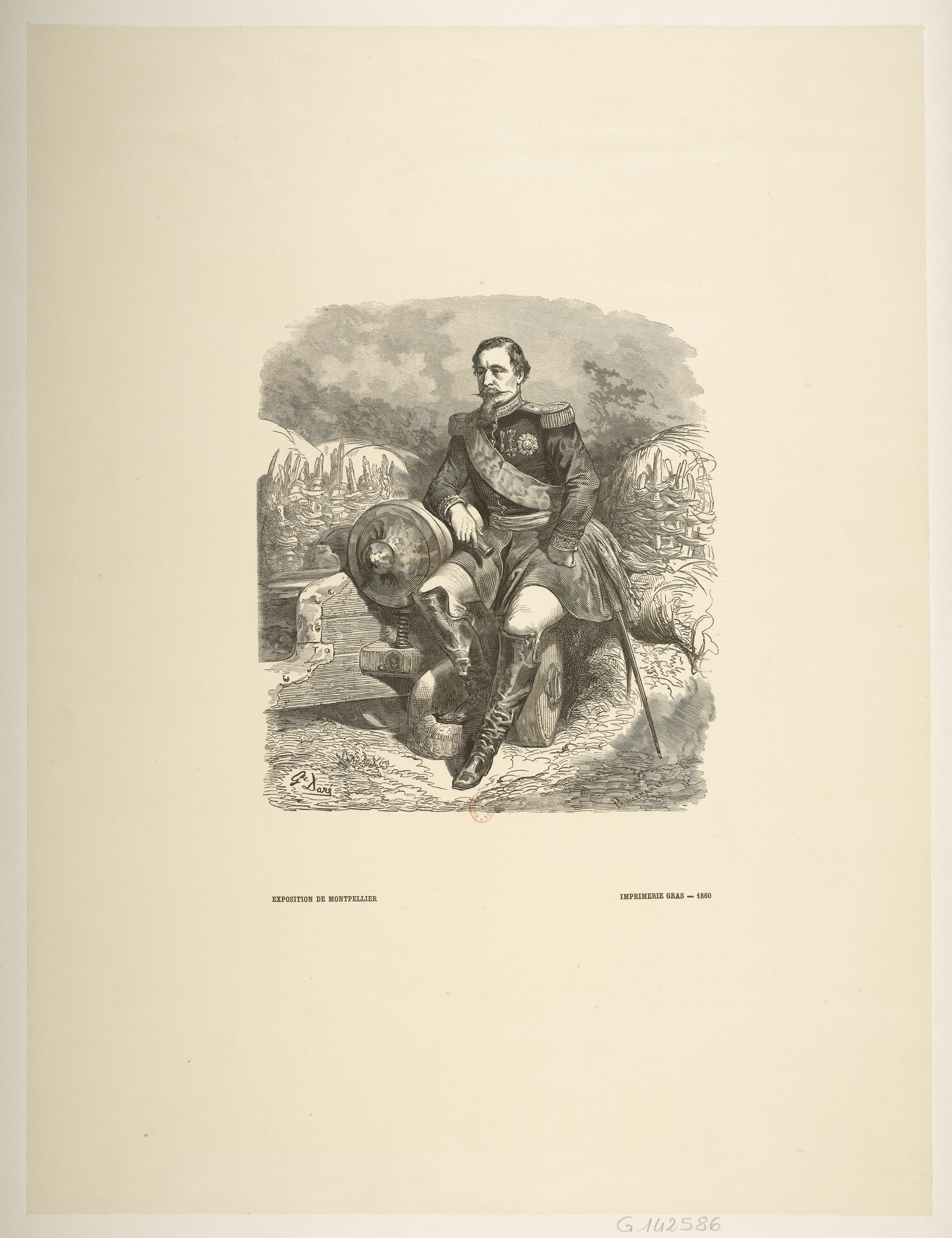 (Napoléon III), Exposition de Montpellier - (estampe) (Tiré à part) - G. Doré ; Pannemaker - btv1b10319630d.jpg