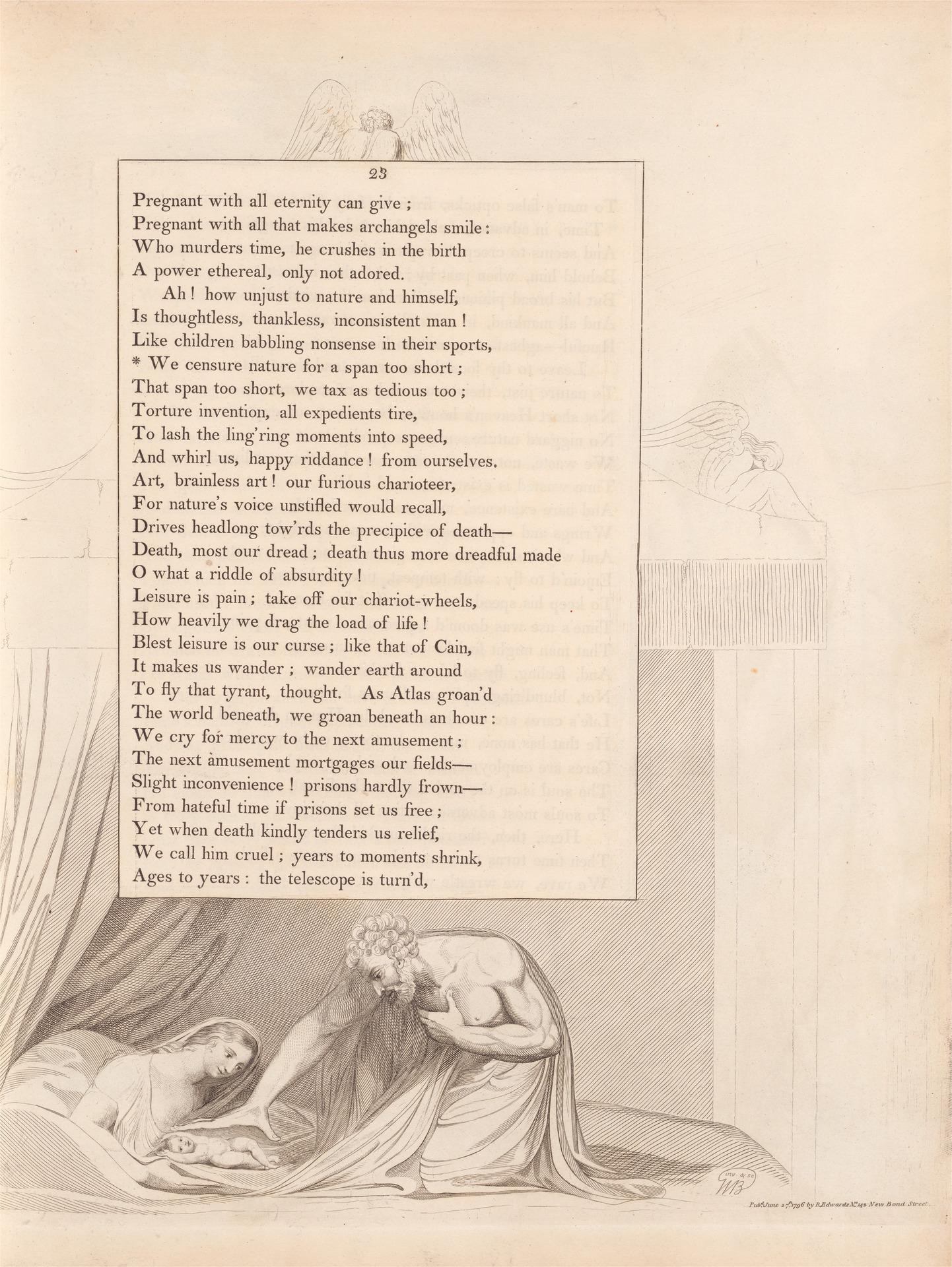Engravings by William Blake - Plate 13 (page 23), ^We censure nature for a span too short^ - B1978.43.1352 - Yale Center for British Art.jpg
